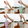Silicone Water Bottle Handle Sling Holder with Strap Fits Most 8-40Oz Bottles Compatible for Stanley Cup Accessories
