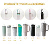 Silicone Water Bottle Handle Sling Holder with Strap Fits Most 8-40Oz Bottles Compatible for Stanley Cup Accessories