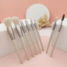 8 Piece Professional Makeup Brush Eye Shadow Foundation Blush Eyelash Beauty Concealer Brush Mini Travel Portable Makeup Kit