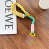 New Braided Mobile Phone Lanyard Strap Hanging Chain Ring Cord with Patch Wrist Strap Cell Phone Holder Detachable Rope Keychain