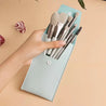 8 Piece Professional Makeup Brush Eye Shadow Foundation Blush Eyelash Beauty Concealer Brush Mini Travel Portable Makeup Kit