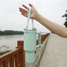 Silicone Water Bottle Handle Sling Holder with Strap Fits Most 8-40Oz Bottles Compatible for Stanley Cup Accessories