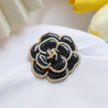 Elegant Design Pearl Tassel Chain Brooches Pins for Women Camellia No.5 Crysatl Party Jewelry